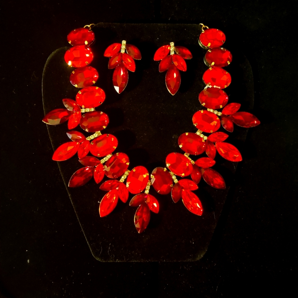 Beautiful ruby necklace set